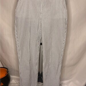a.new.day Striped Stretch Cropped Pants | Chic with Subtle Silver Accents